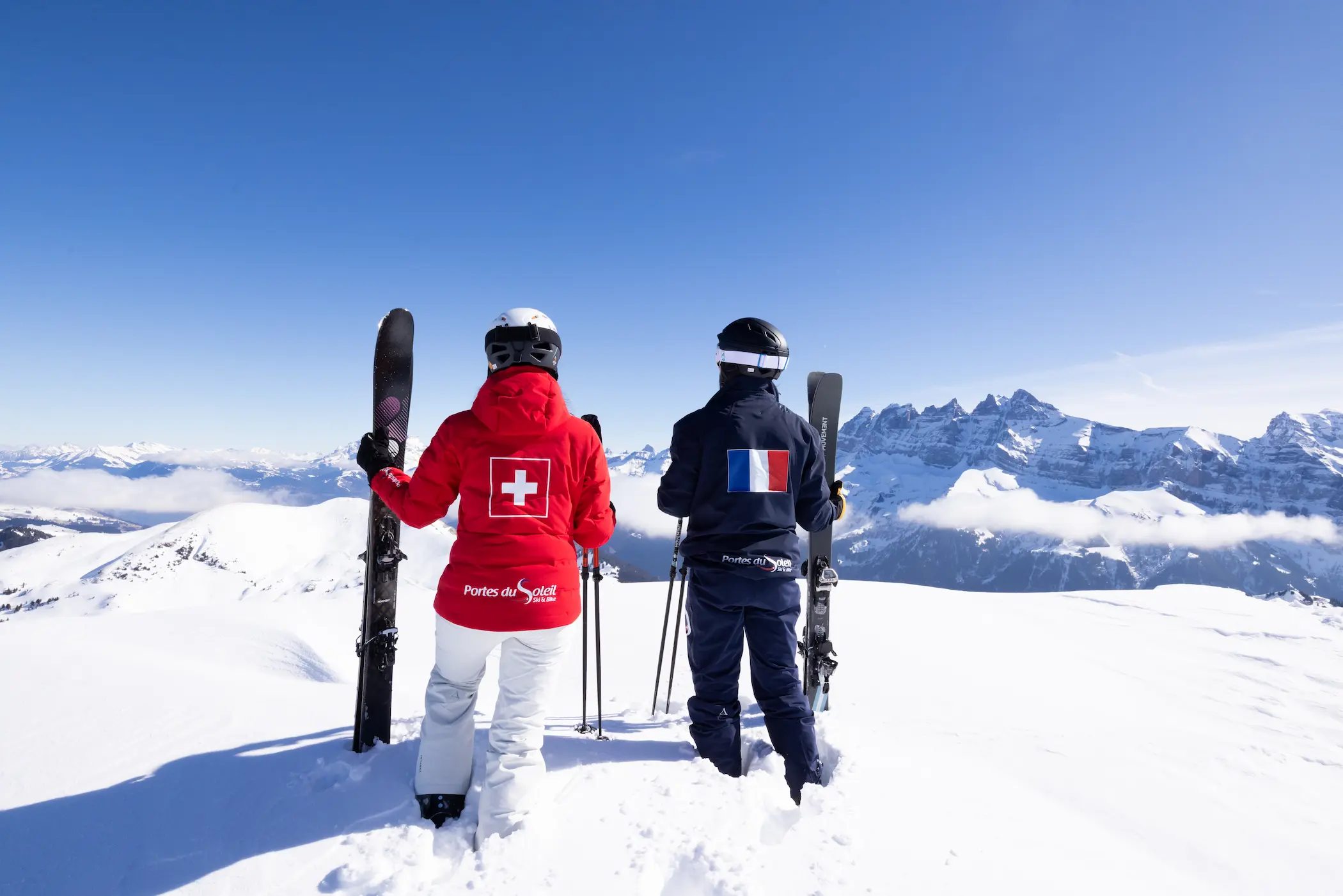 Skigebied Les Portes du Soleil ligt in Frankrijk en Zwitserland © EVOQ - JB Bieuville / Les Portes du Soleil