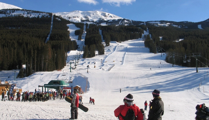 De dalpistes van de Front Side in Lake Louise Skiresort © Nico van Dijk/SkigebiedenGids.nl