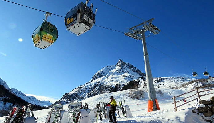 De pistes in Silvapark Galtür liggen rond de Ballunspitze © SkigebiedenGids.nl