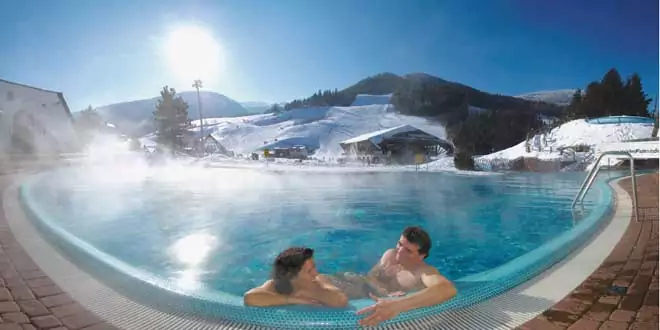 Thermal Römerbad in Bad Kleinkirchheim: van de piste in de thermen. © BKK Tourismu