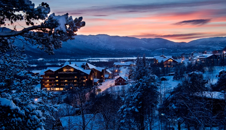 In veel Noorse wintersportdorpen, zoals in Geilo, zijn luxe accommdaties te vinden. © Nordic
