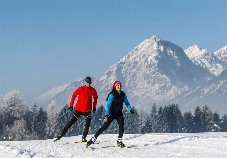 Langlaufen op de Gnadenwald-loipe. © Tourismusverband Hall-Wattens