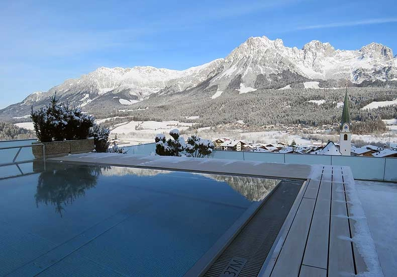 Het royale wellness-aanbod in Das Kaiserblick trekt een nieuw en jonger publiek. © Skigebiedengids.nl