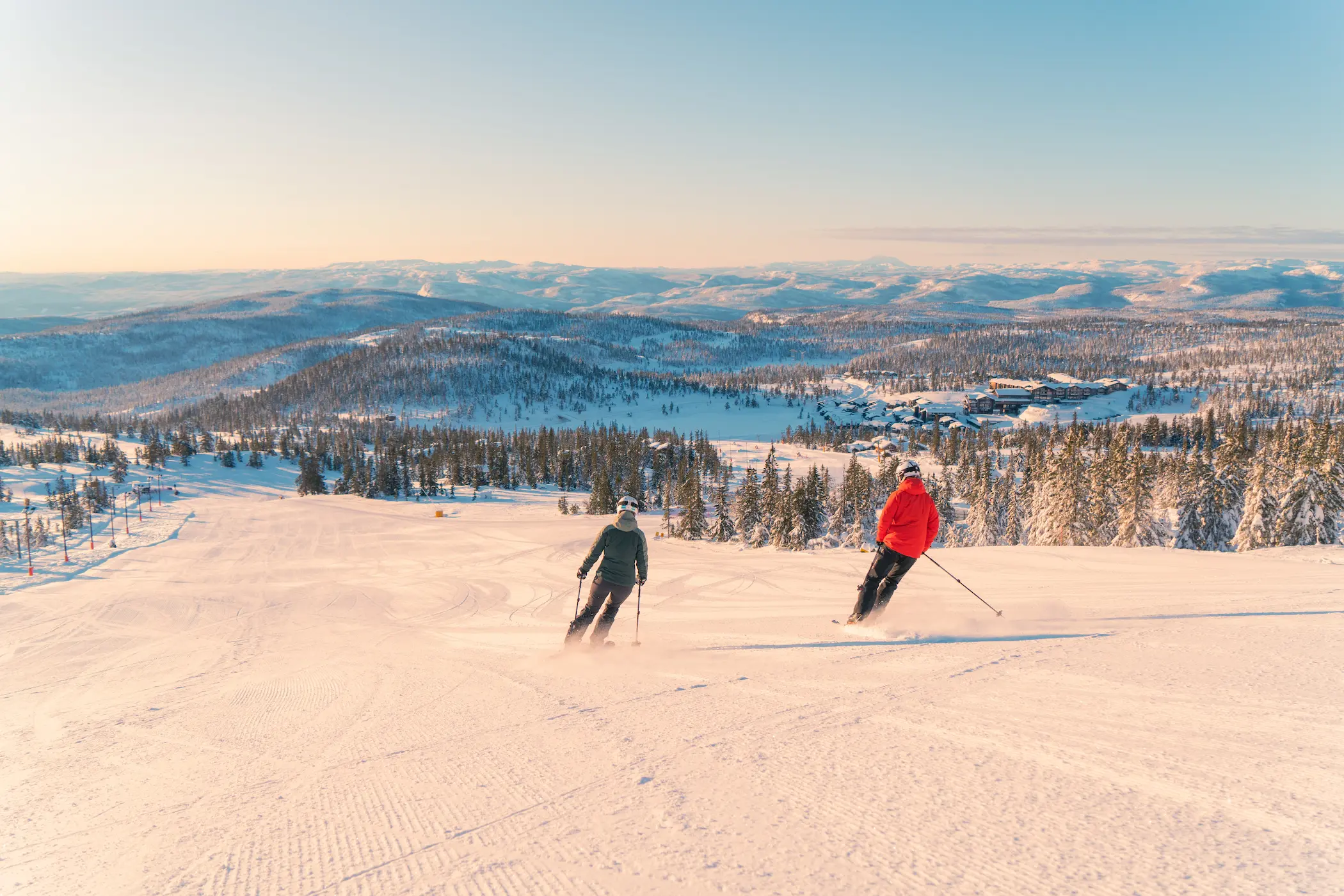 Ontdek de leukste skigebieden in Noorwegen zoals Norefjel. © Norway Home of Skiing.