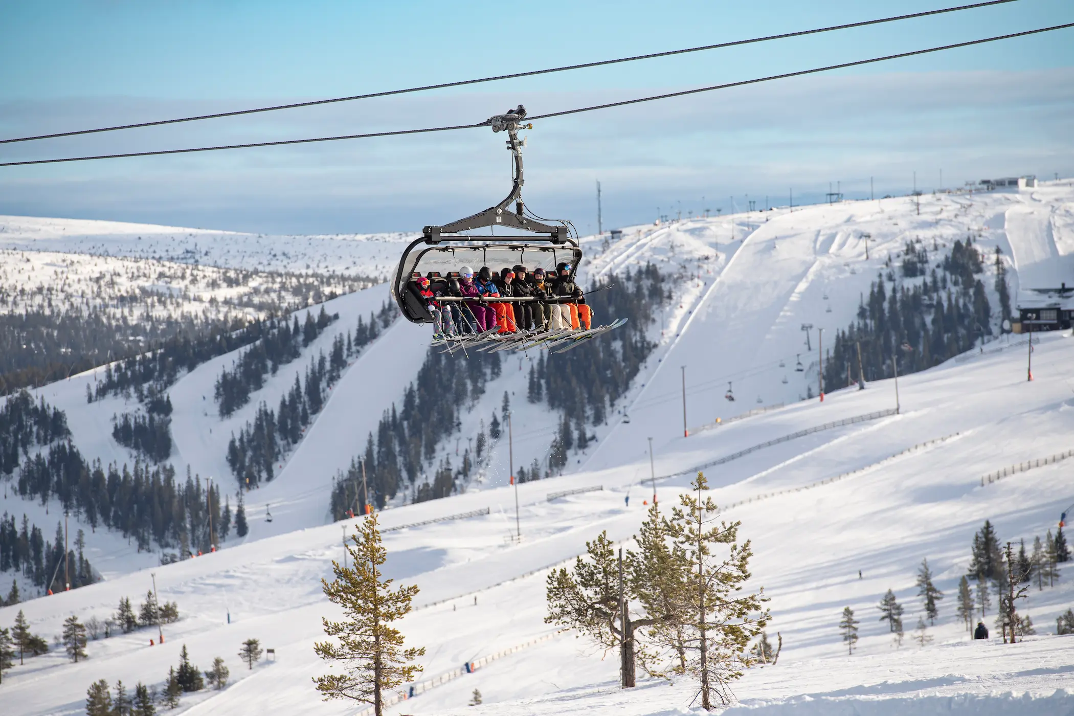 lle skigebieden in Sälen beschikken over moderne skiliften, zoals hier in Hundfjället © Ola Matsson / Skistar