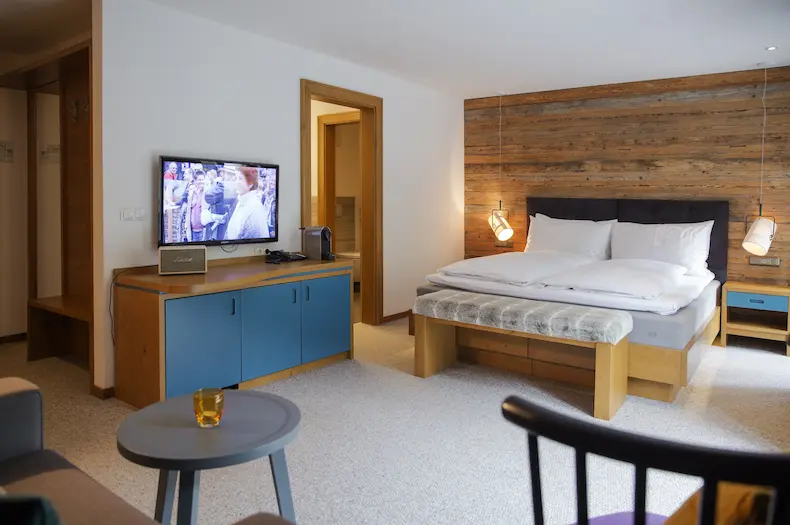 Double large room in het Valluga Hotel. © Johanna Gunnberg / Valluga Hotel