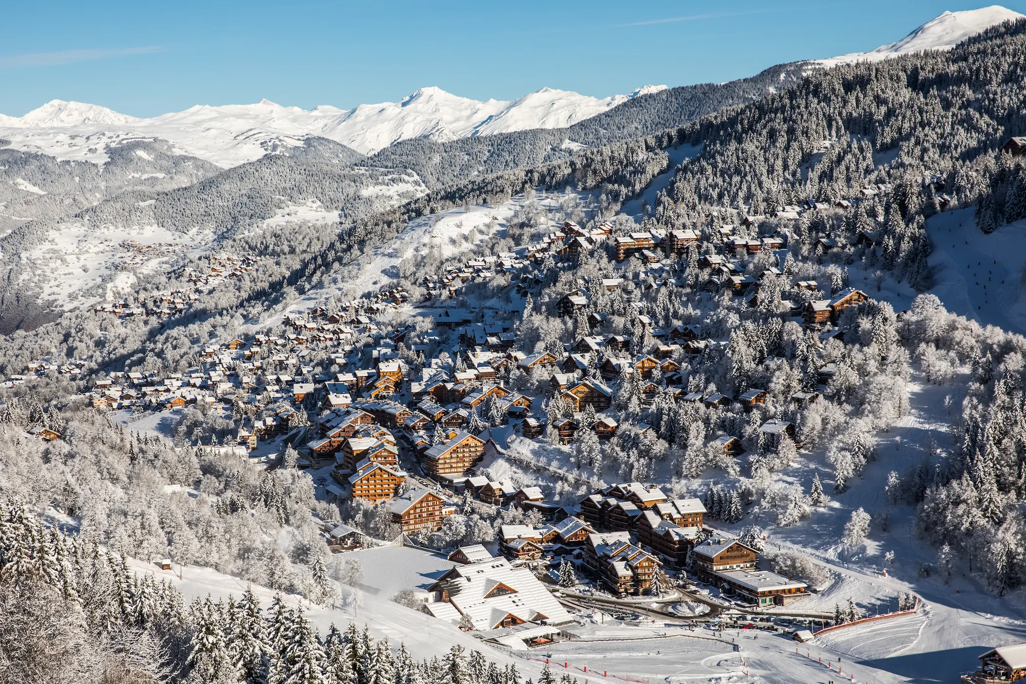 Wintersport in Meribel: luxe chalets in groot skigebied
