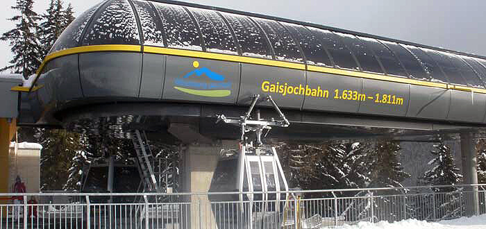 De Gaisjochbahn vormt samen met de Schillingbahn de verbindingsliften tussen Meransen en Vals © SkigebiedenGids.nl
