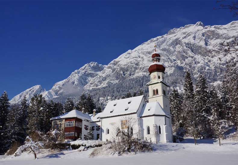 Winter in het Gnadenwald in de vakantieregio Hall-Wattens. © Tourismusverband Hall-Wattens