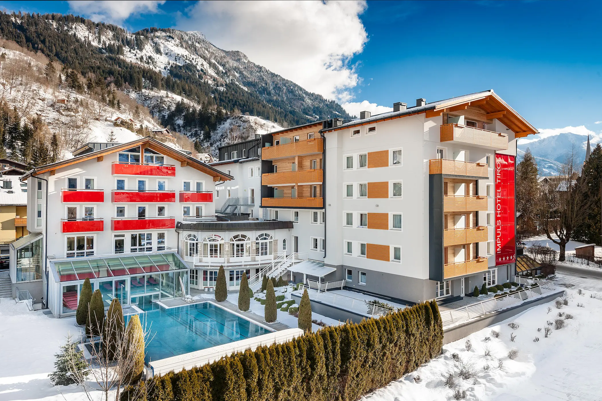 Het Impuls Hotel Tirol in het Gasteiner Tal. © JAtelier Wolkersdorfer / Impuls Hotel Tirol