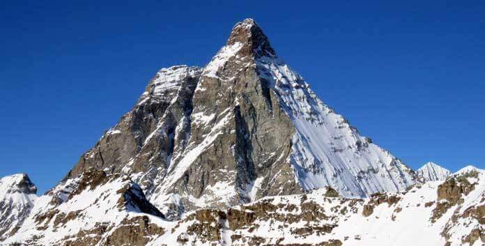 Monte Cervino oftewel de Matterhorn vanaf de Italiaanse zijde ©SkigebiedenGids.nl