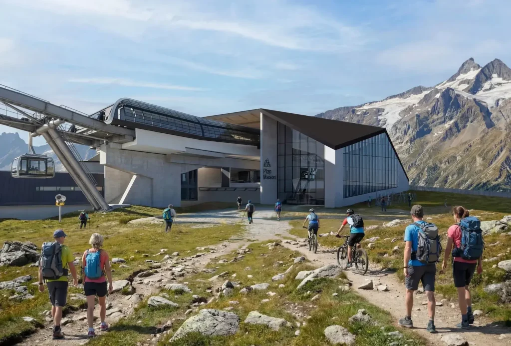 Artist impression van de nieuwe gondel van Breuil-Cervinia naar Plateau Rosa. © Anef
