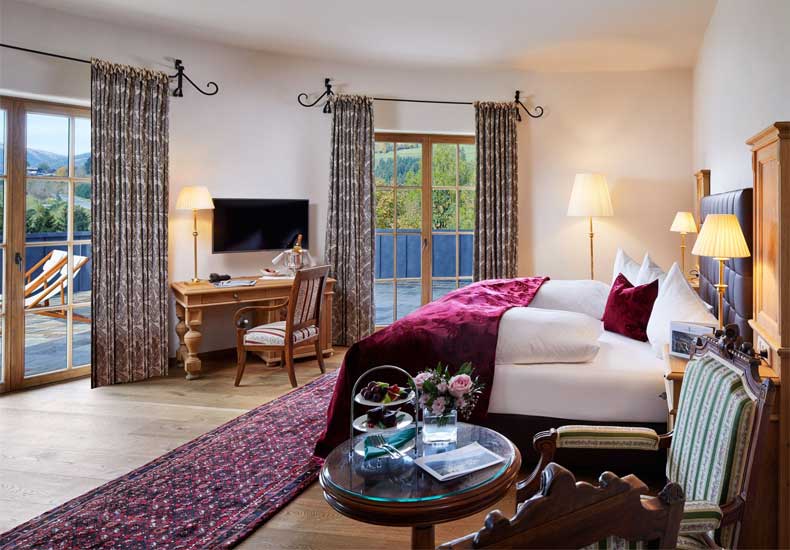 Kies jij voor een van de moderne tweepersoons suites van Schloss Mittersill? © Michael Huber / Hotel Schloss Mittersill