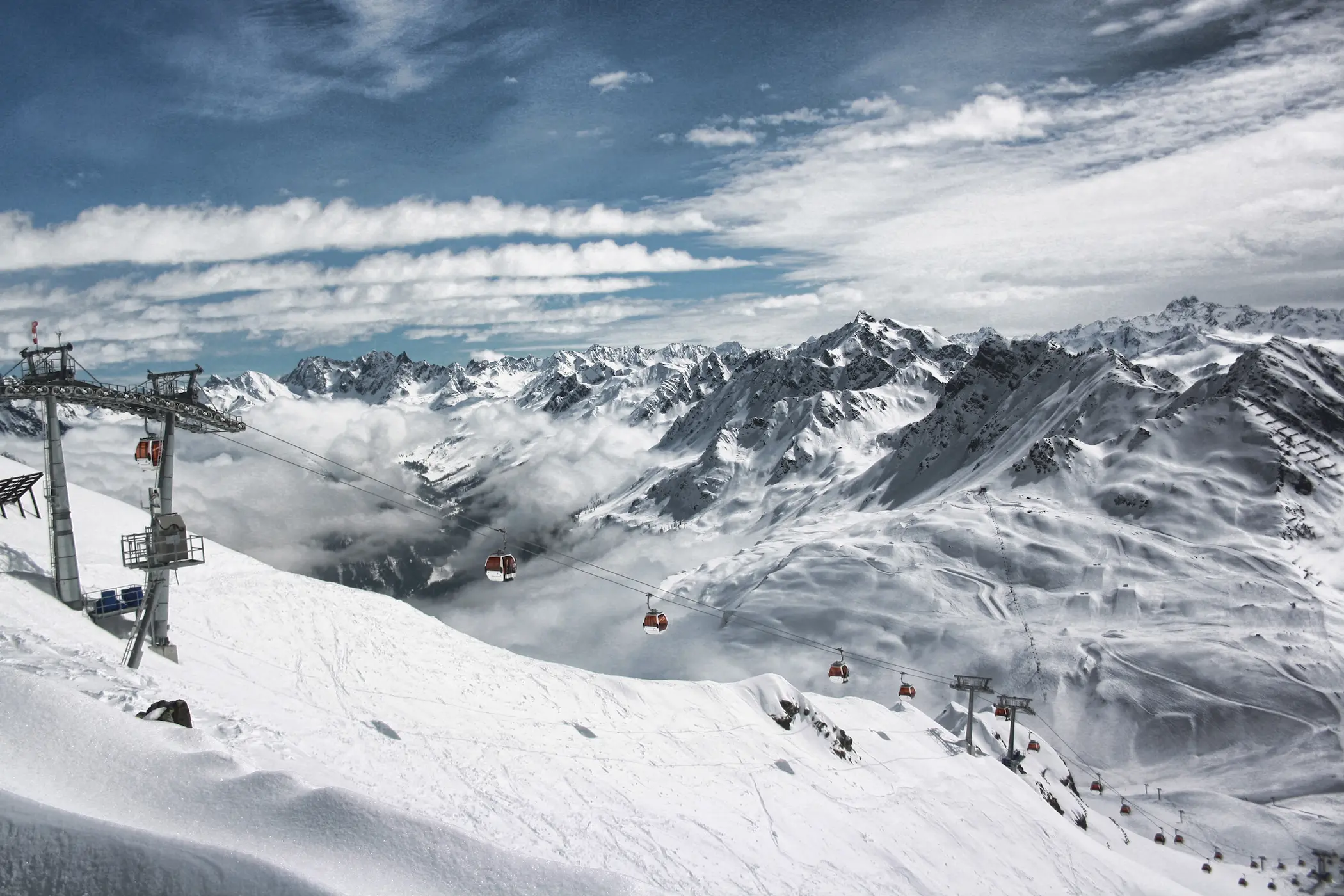 De Hochalpina Bahn in skigebied Silvretta Montafon © Silvretta Montafon