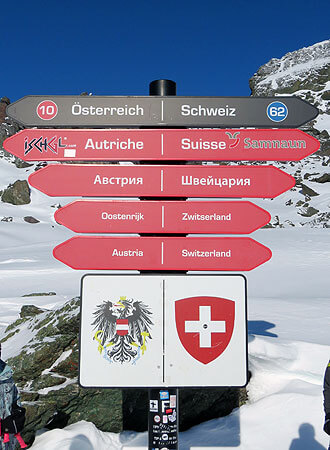 Skigebied Ischgl - Samnaun - Engadin ligt in Oostenrijk en Zwitserland. Ook Italië is niet ver weg. © SkigebiedenGids.nl SkigebiedenGids.nl