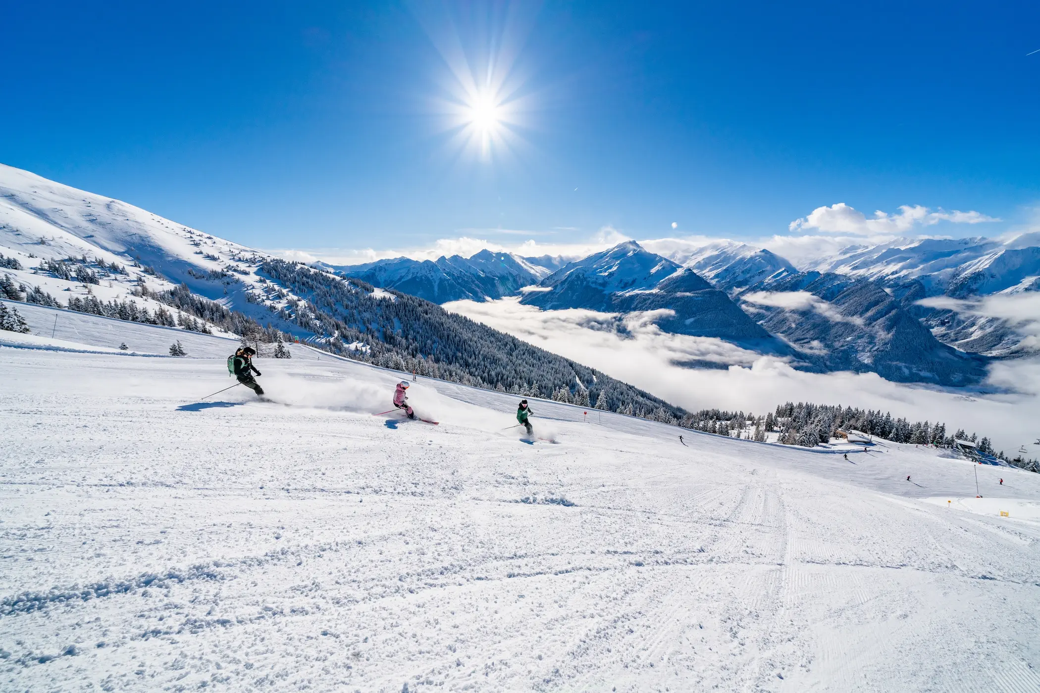 Skigebied Wildkogel-Arena biedt veel wintersportgenot voor families. © Wildkogel-Arena