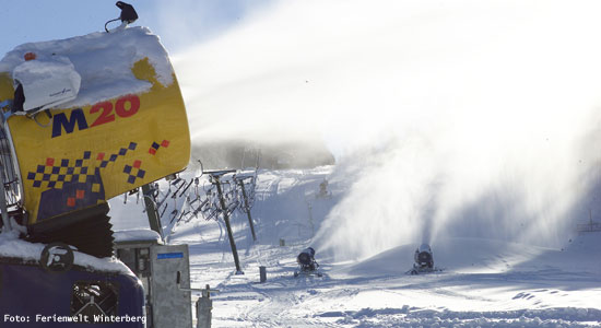 Skien in Winterberg: nieuwe skiliften en sneeuwkanonnen