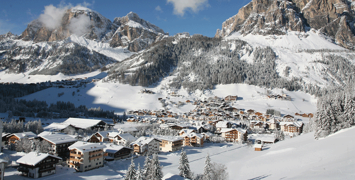 Wintersport in Corvara: knus dorp met familieskigebied in Alta Badia