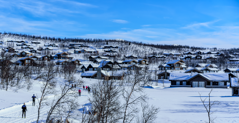 Beitostolen ligt aan de rand van het Jotunheimen Nationaal Park en is een paradijs voor langlaufers. © Nordic